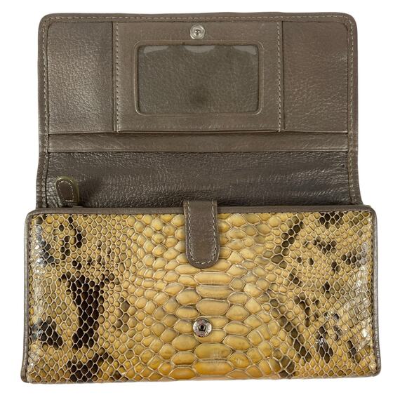 Brighton Brown Python Faux Leather Women's Wallet / Organizer - Picture 3 of 16